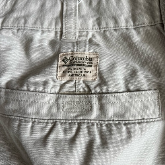 Columbia Men’s Cargo Pants Khaki Fossil Canvas Hiking Utility RN# 69724 Size 42 - Picture 5 of 8